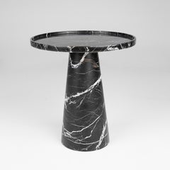 Black Marble Cone Side Table