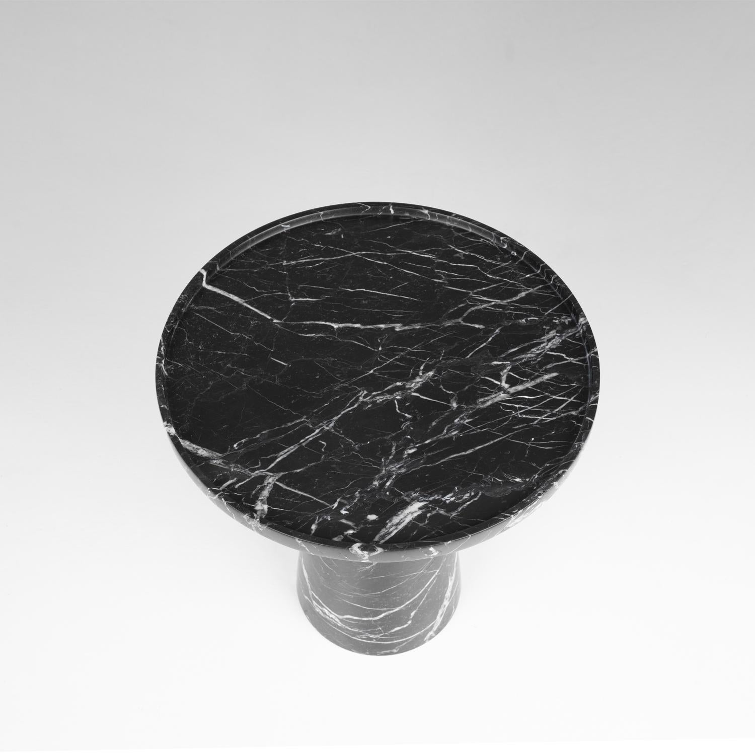 Black Marble Conic Side Table In New Condition For Sale In EINDHOVEN, NB