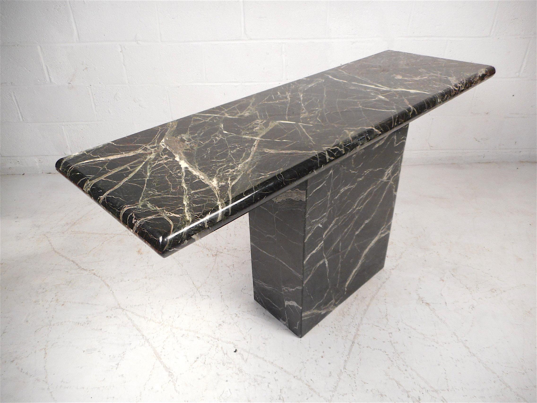 black marble console tables