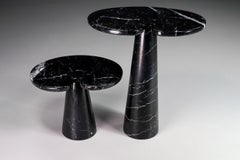 Consoles en marbre noir Modèle « Eros » d'Angelo Mangiarotti, Italie, 1970