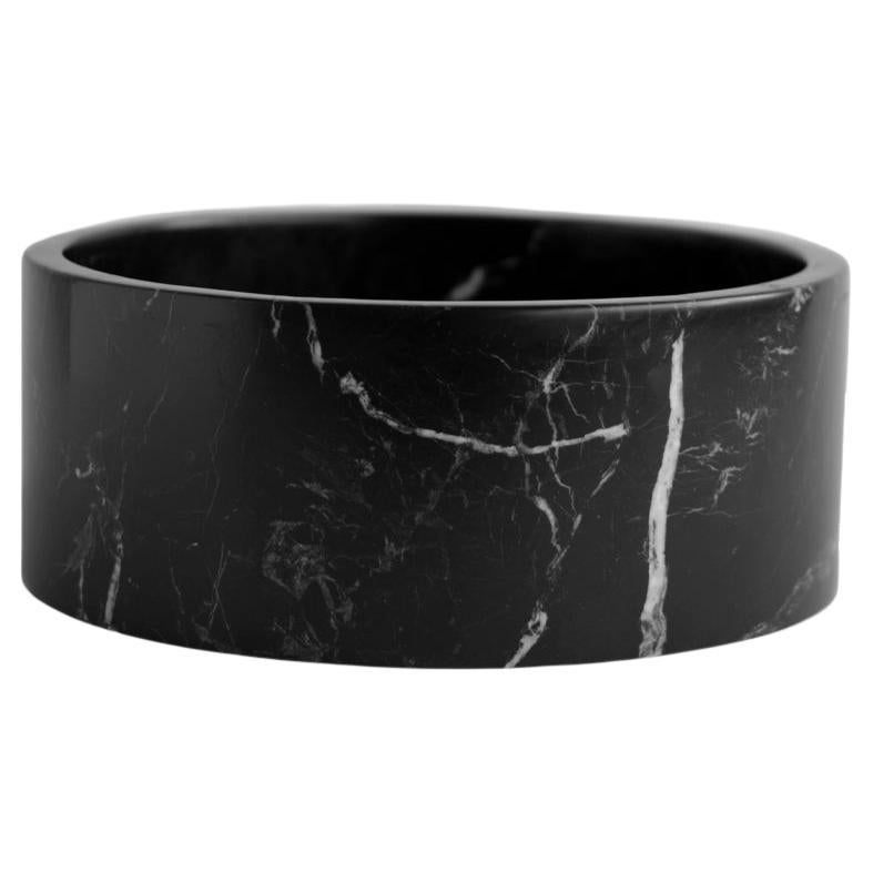 Black Marble Cylinder Bowl