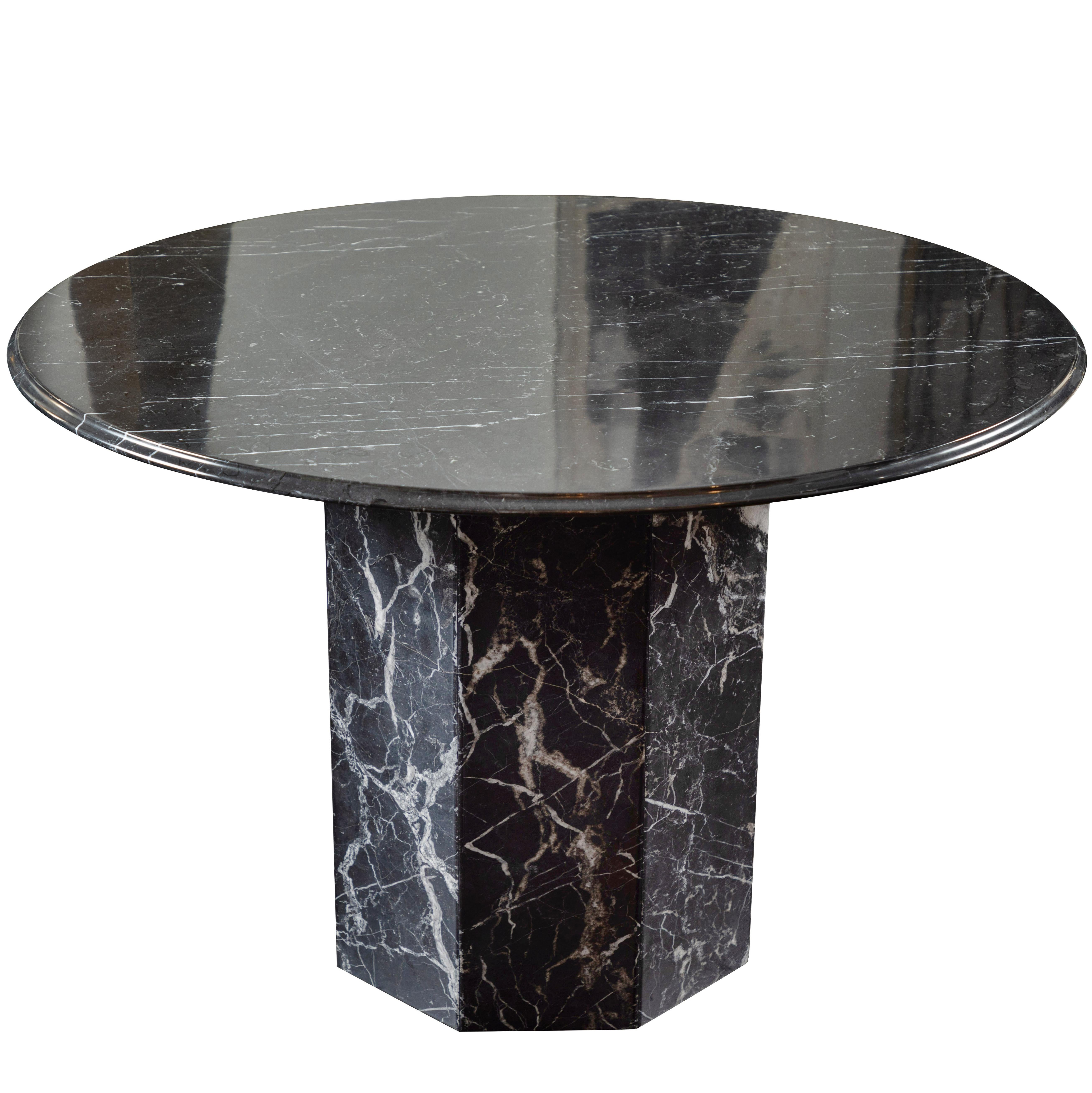 Black Marble Dining or Centre Table