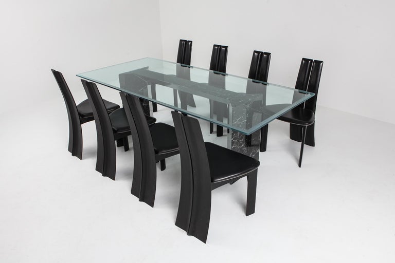 Black Marble Dining Table By Lazzotti For Up Up At 1stdibs