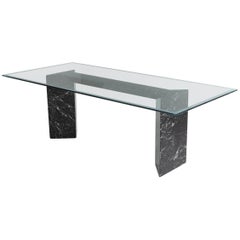 Black Marble Dining Table by Lazzotti for Up&Up