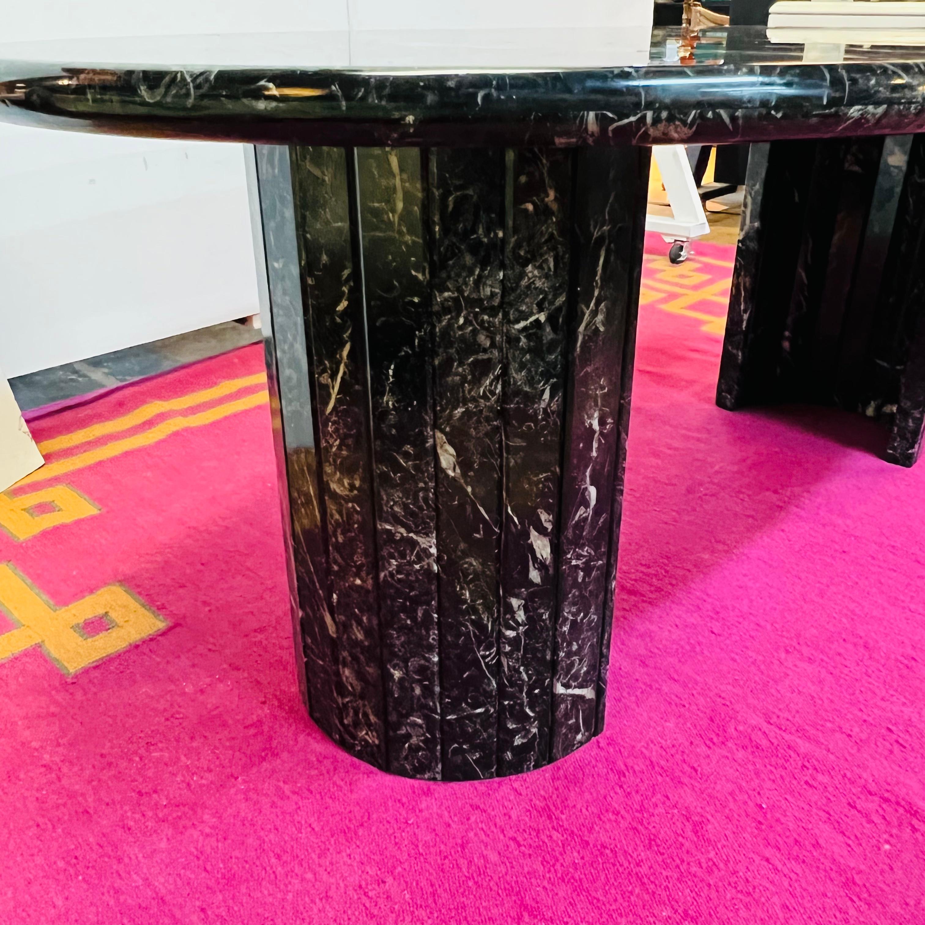 Black Marble Dining Table For Sale 5