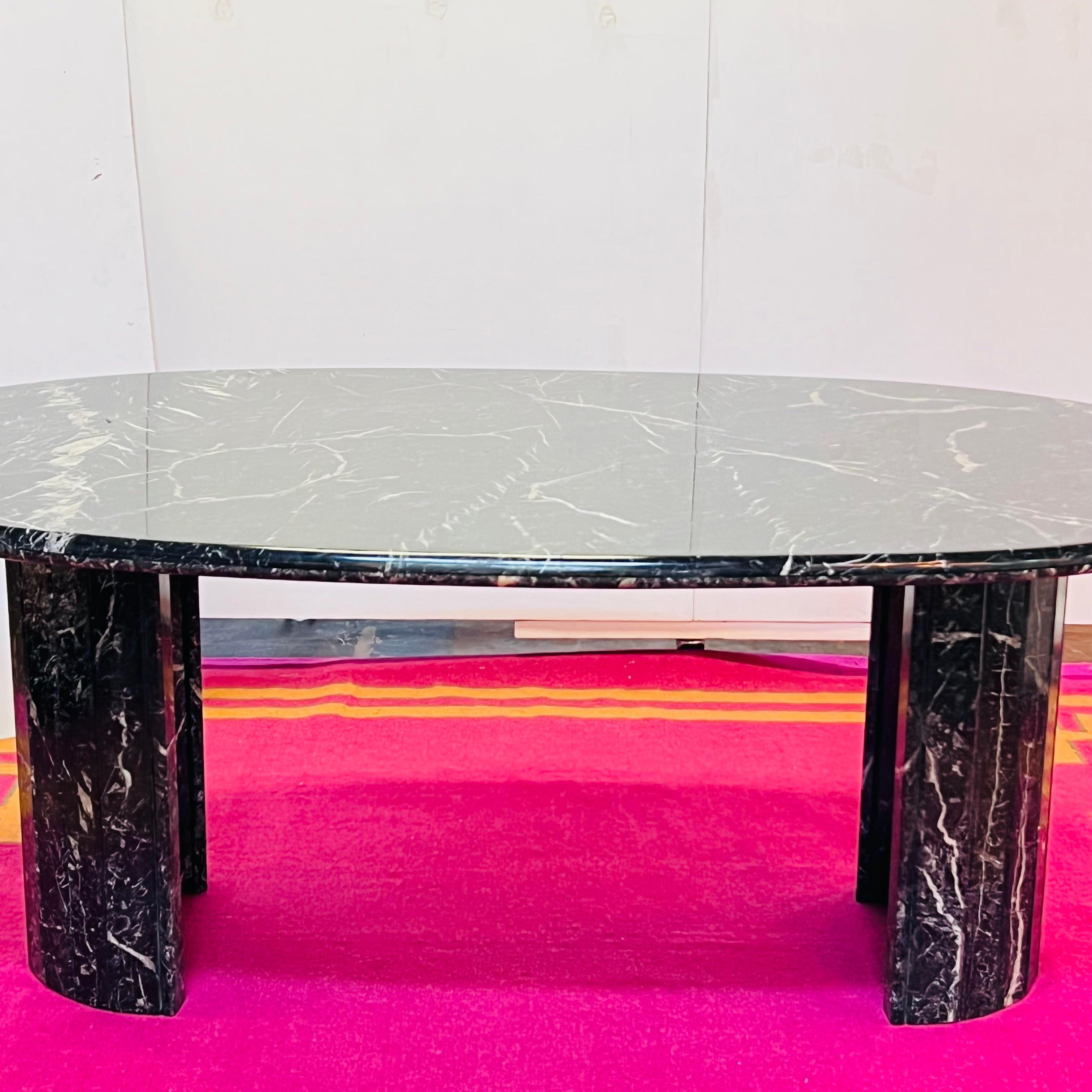 Black Marble Dining Table For Sale 1