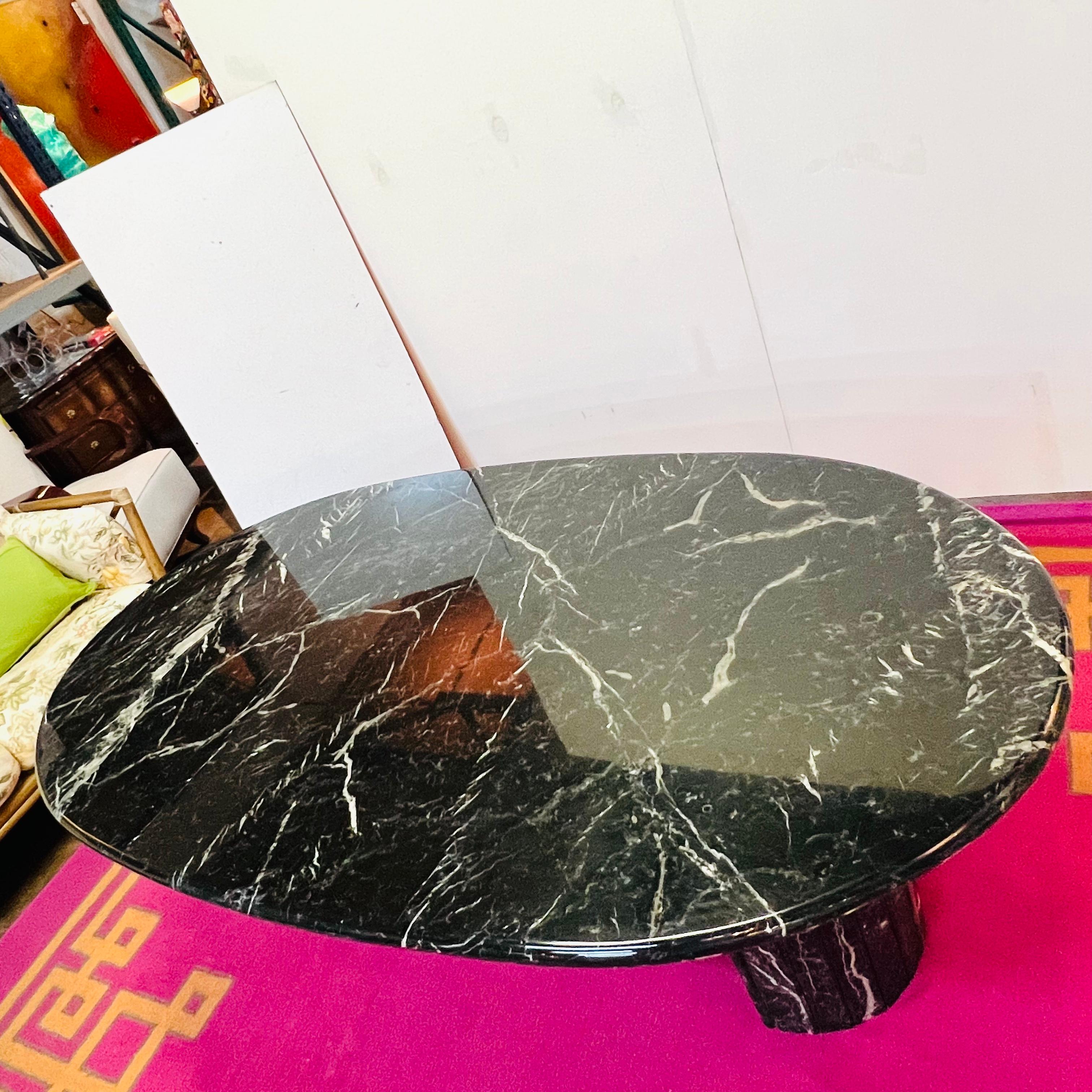Black Marble Dining Table For Sale 3