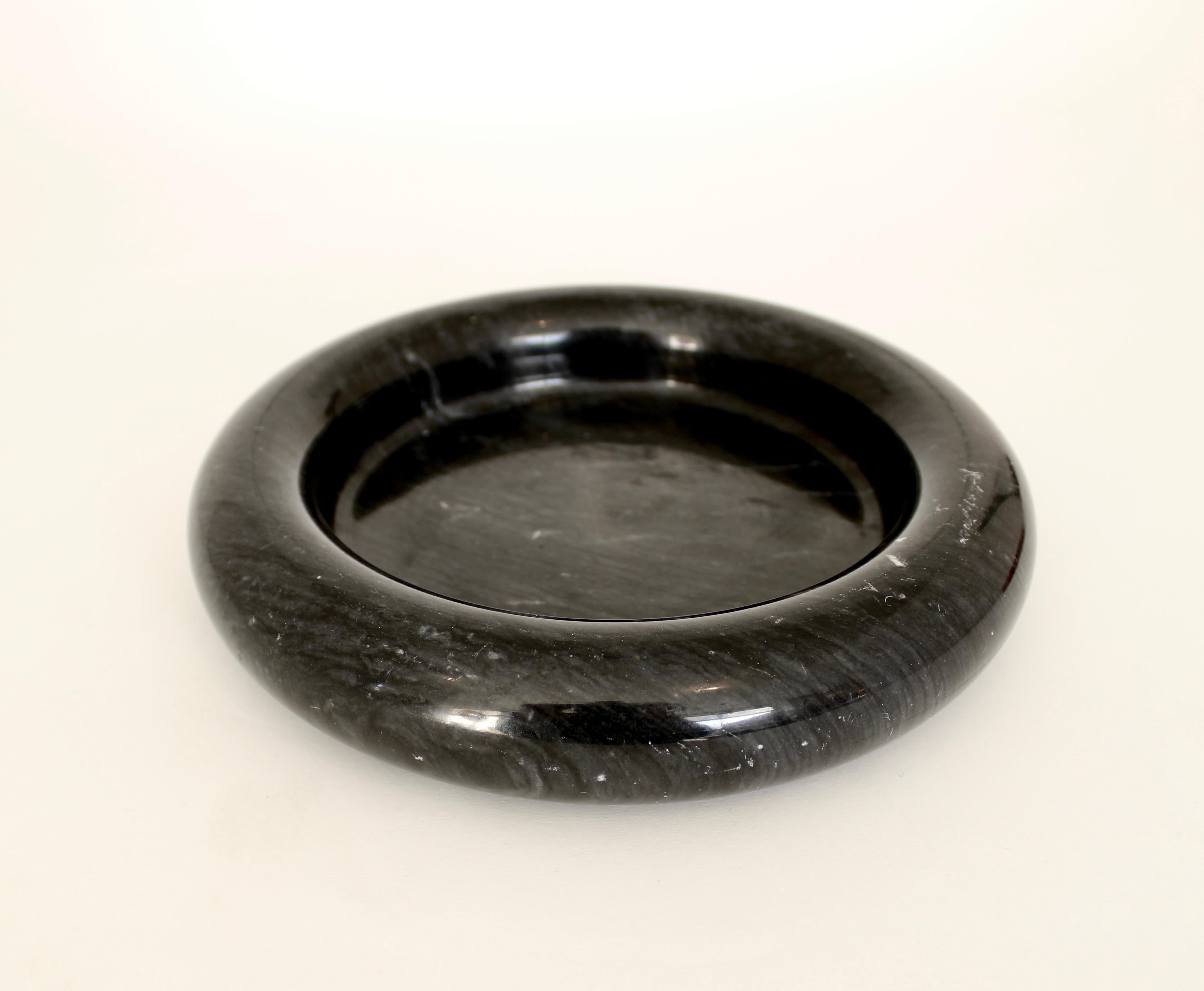 Black Marble Dish or Vide Poche Egidio Di Rosa and Pier Alessandro Giusti Up&Up For Sale 1