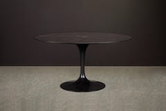 Black Marble Eero Saarinen for Knoll 'Tulip' Pedestal Dining Table, Signed