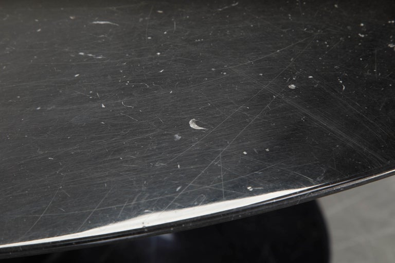 Contemporary Black Marble Eero Saarinen for Knoll 'Tulip' Pedestal Dining Table, Signed For Sale