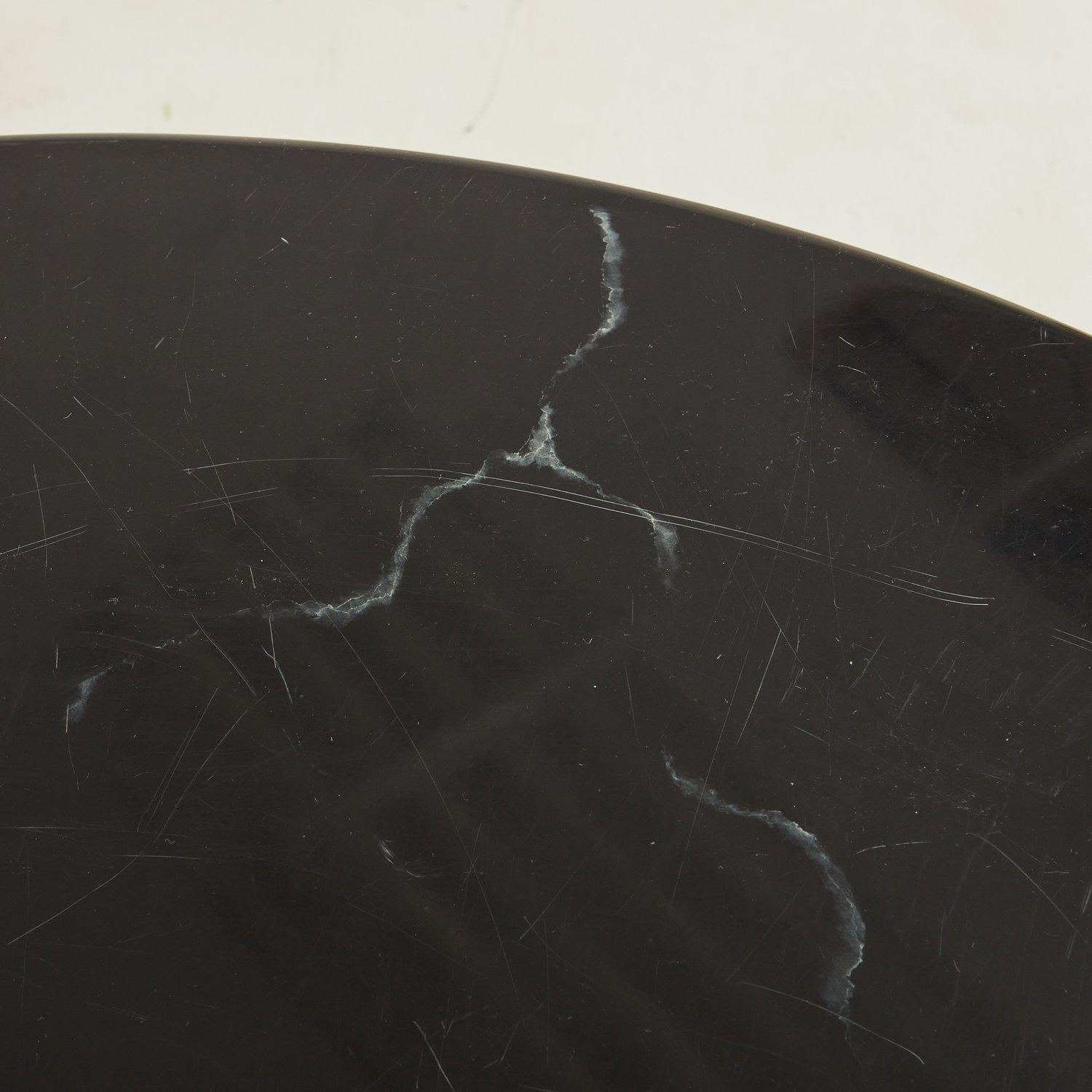 Late 20th Century Black Marble Effect Lacquer Swivel Coffee Table, 1980s