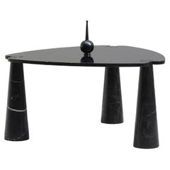 Antique Black marble Eros dining table by Angelo Mangiarotti for Skipper 1971