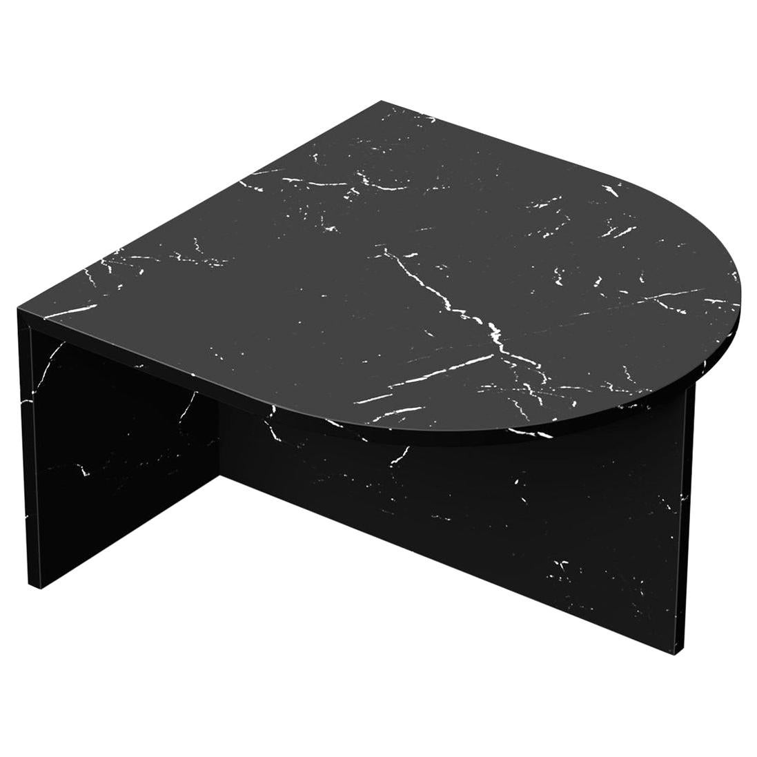 Marquina Black Marble and Brass Coffee Table For Sale at 1stDibs