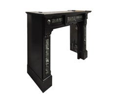 Antique Black Marble Fireplace Mantel 19th Century