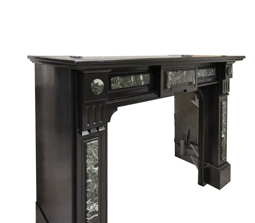 Dutch Black marble fireplace mantel 19th Century For Sale