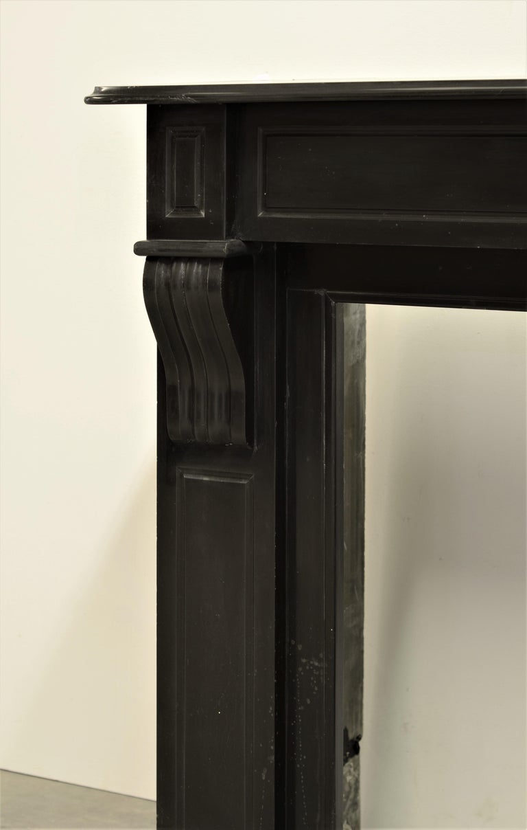 Black Marble Fireplace Mantel For Sale at 1stdibs