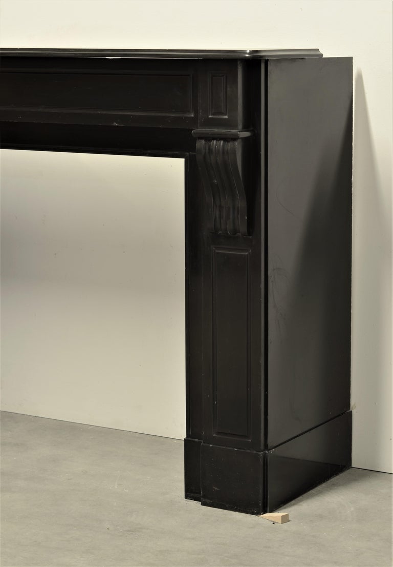 Black Marble Fireplace Mantel For Sale at 1stdibs