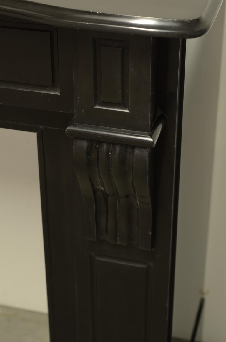 Black Marble Fireplace Mantel For Sale at 1stdibs