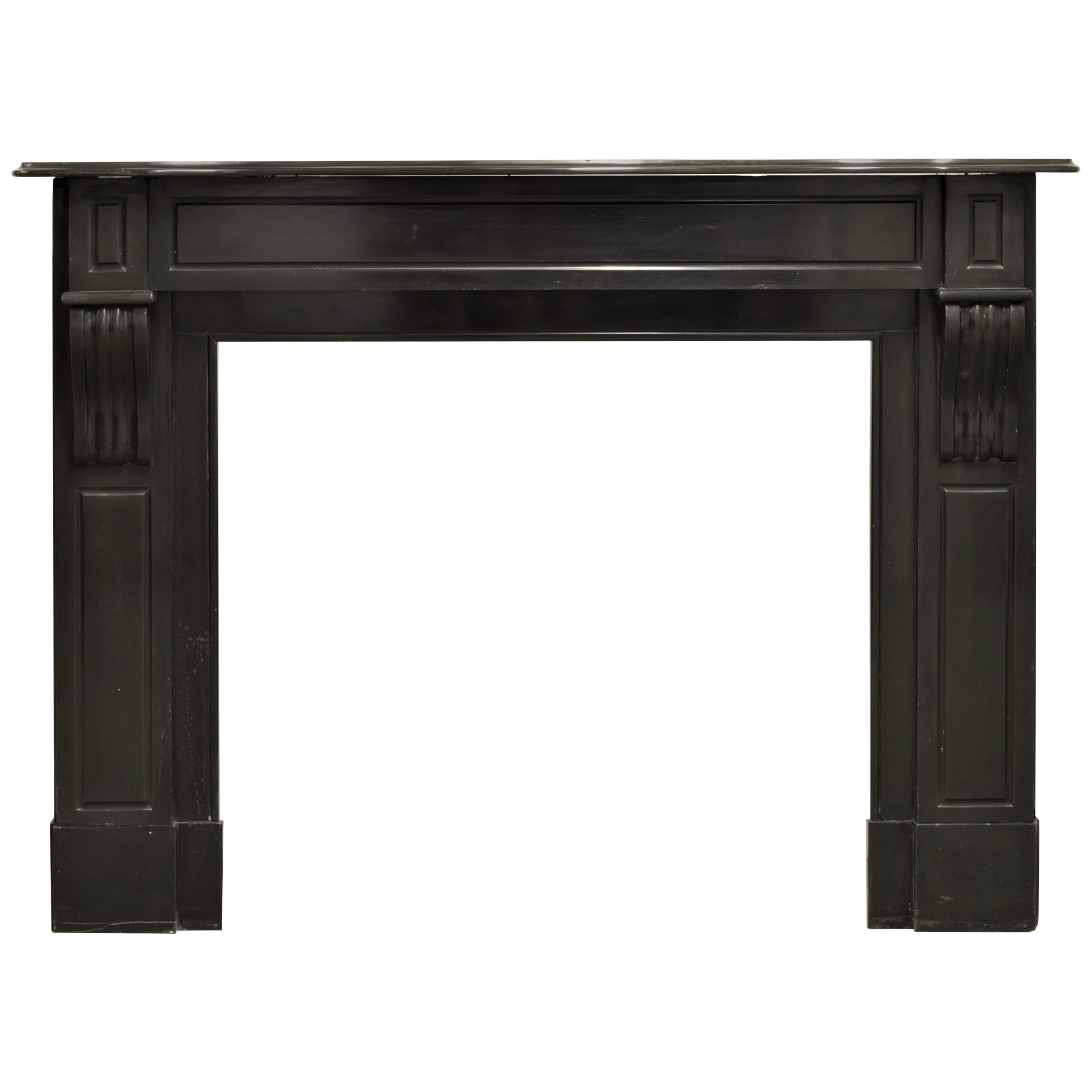 Black Marble Fireplace Mantel For Sale at 1stdibs