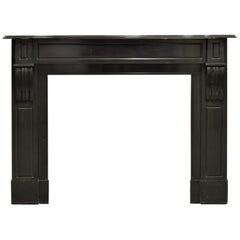 Retro Black Marble Fireplace Mantel