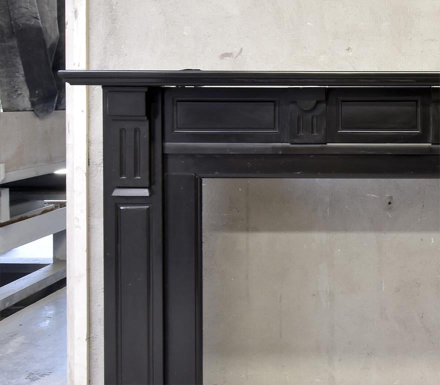 Dutch Black marble fireplace surround 19th Century For Sale