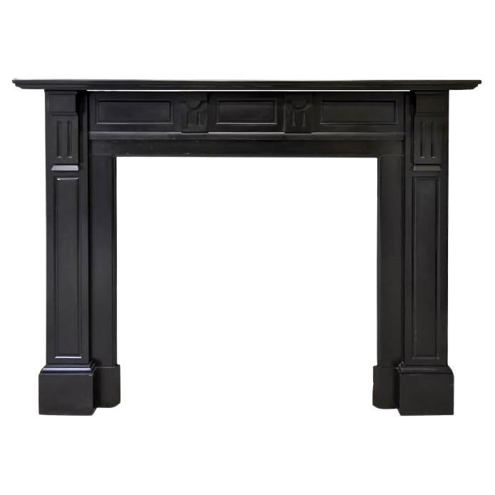 Black marble fireplace surround 19th Century For Sale
