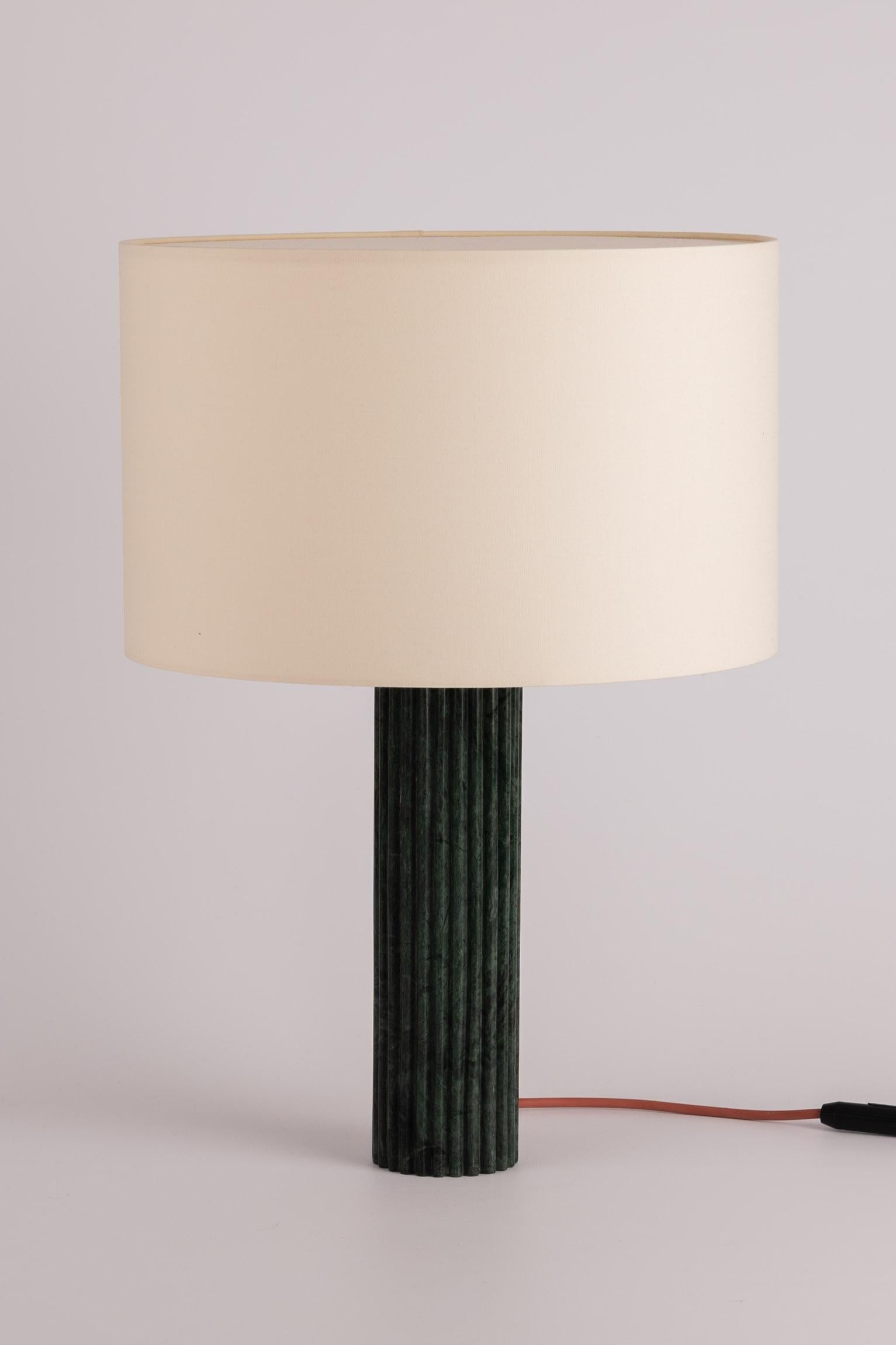 Black Marble Fluta Table Lamp by Simone & Marcel
Dimensions: Ø 40 x H 58 cm.
Materials: Cotton and black marble.

Also available in different marble and wood options and finishes. Custom options available on request. Please contact us. 

All our