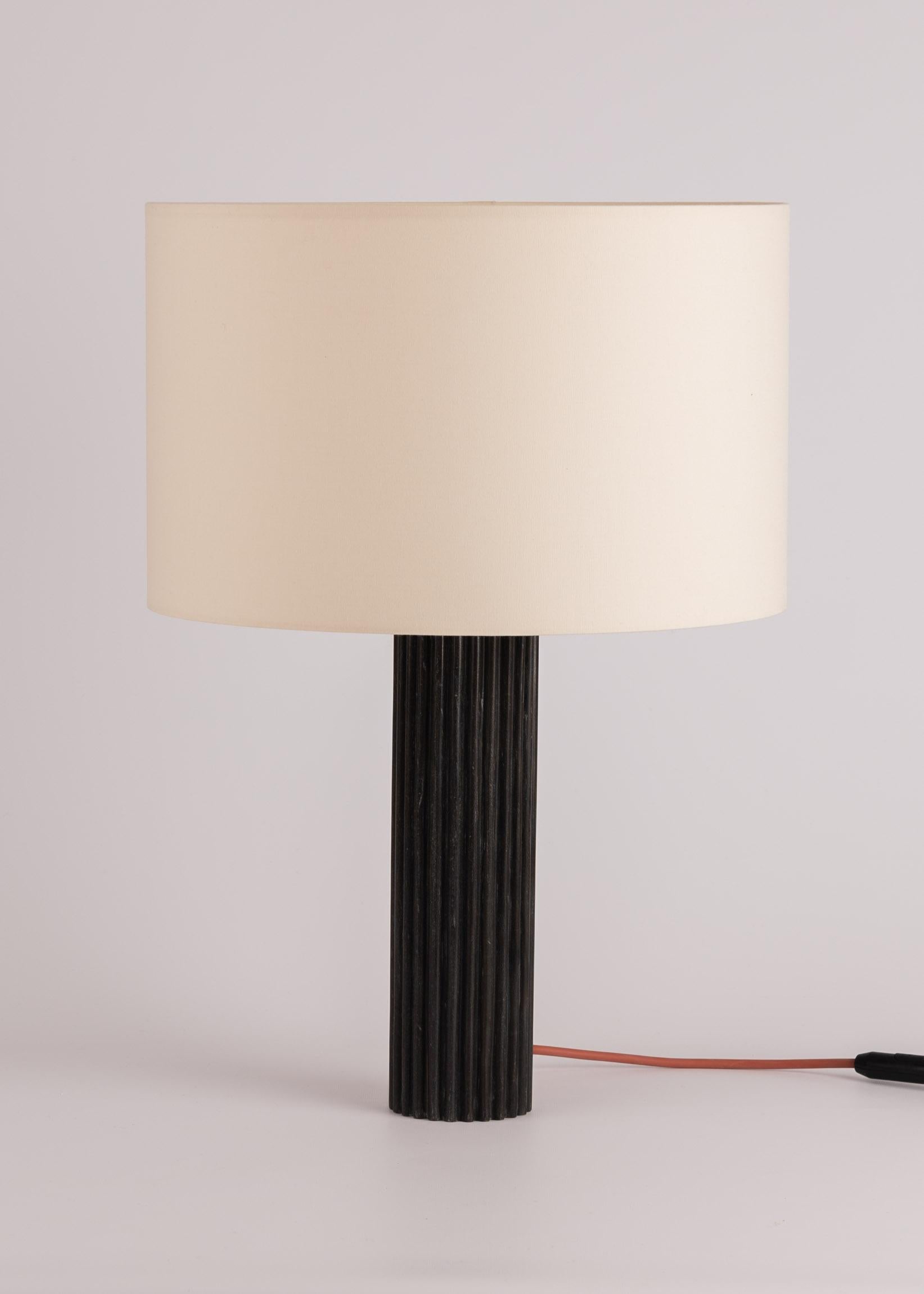 Black Marble Fluta Table Lamp by Simone & Marcel In New Condition For Sale In Geneve, CH
