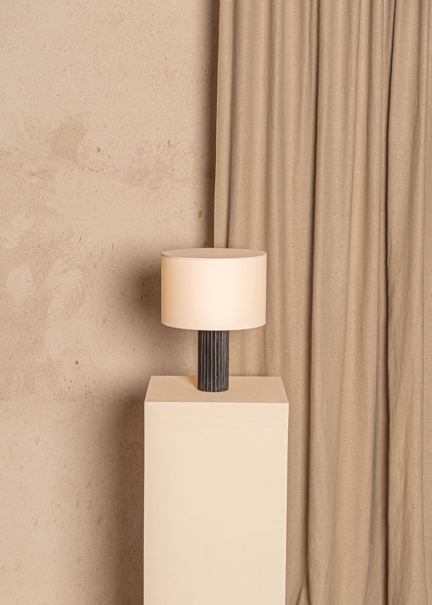 Contemporary Black Marble Flutita Table Lamp by Simone & Marcel For Sale