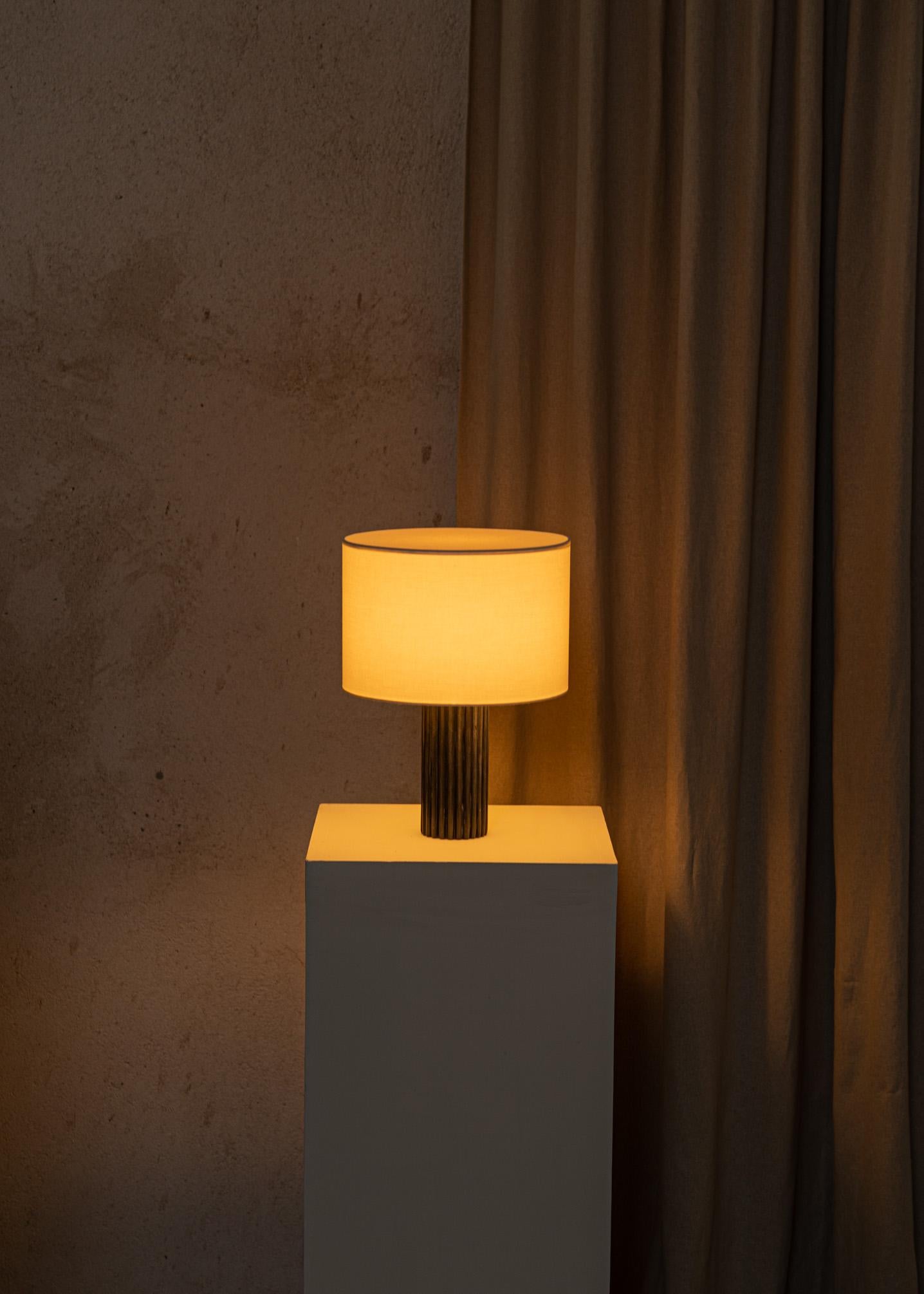 Black Marble Flutita Table Lamp by Simone & Marcel For Sale 1