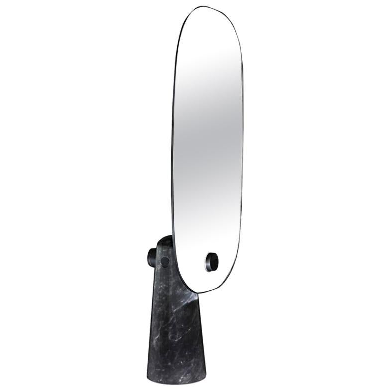 Black Marble Iconic Mirror, Dan Yeffet and Lucie Koldova For Sale