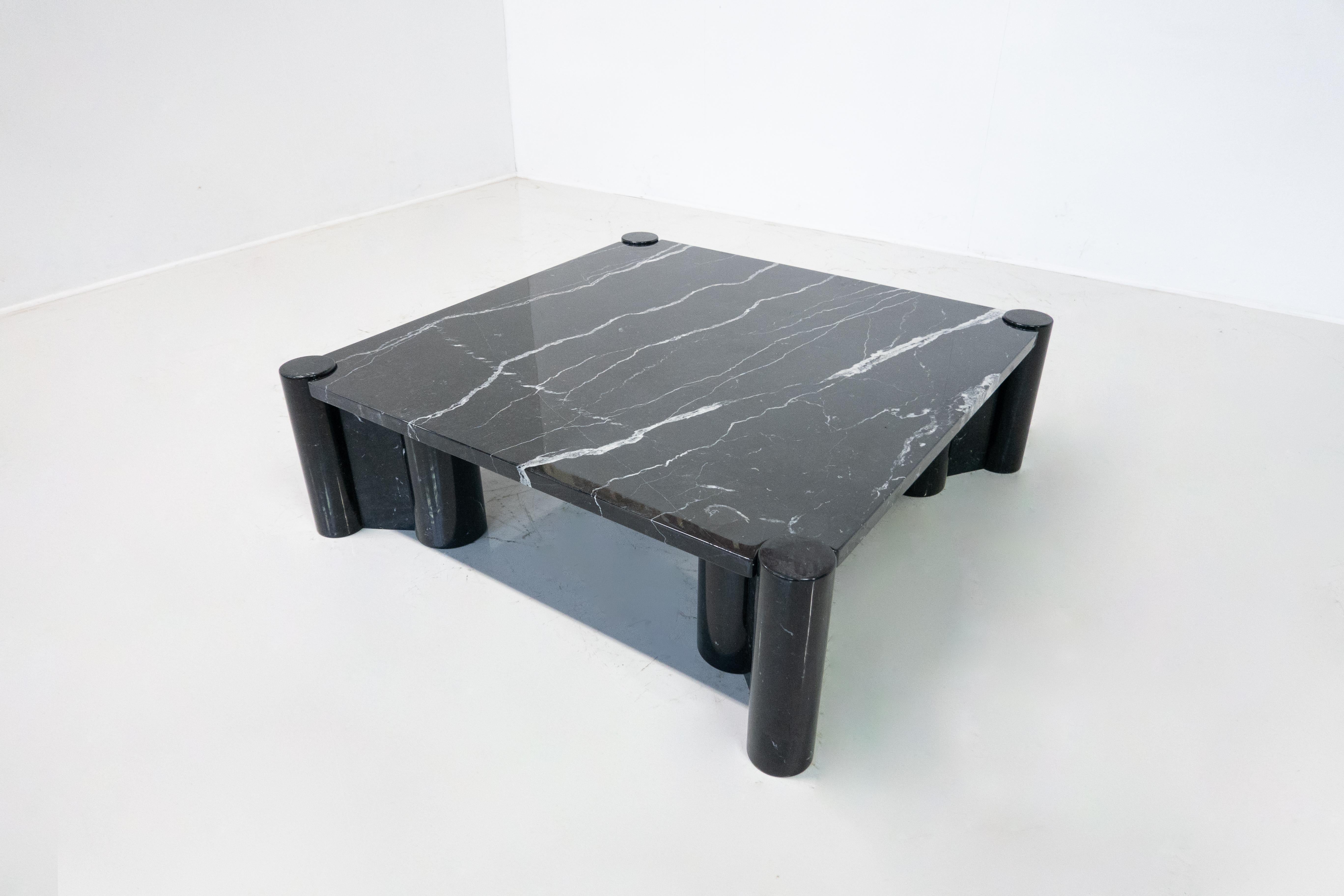 Mid-Century Modern Black Marble Jumbo Coffee Table by Gae Aulenti for Knoll Inc, 1960s For Sale