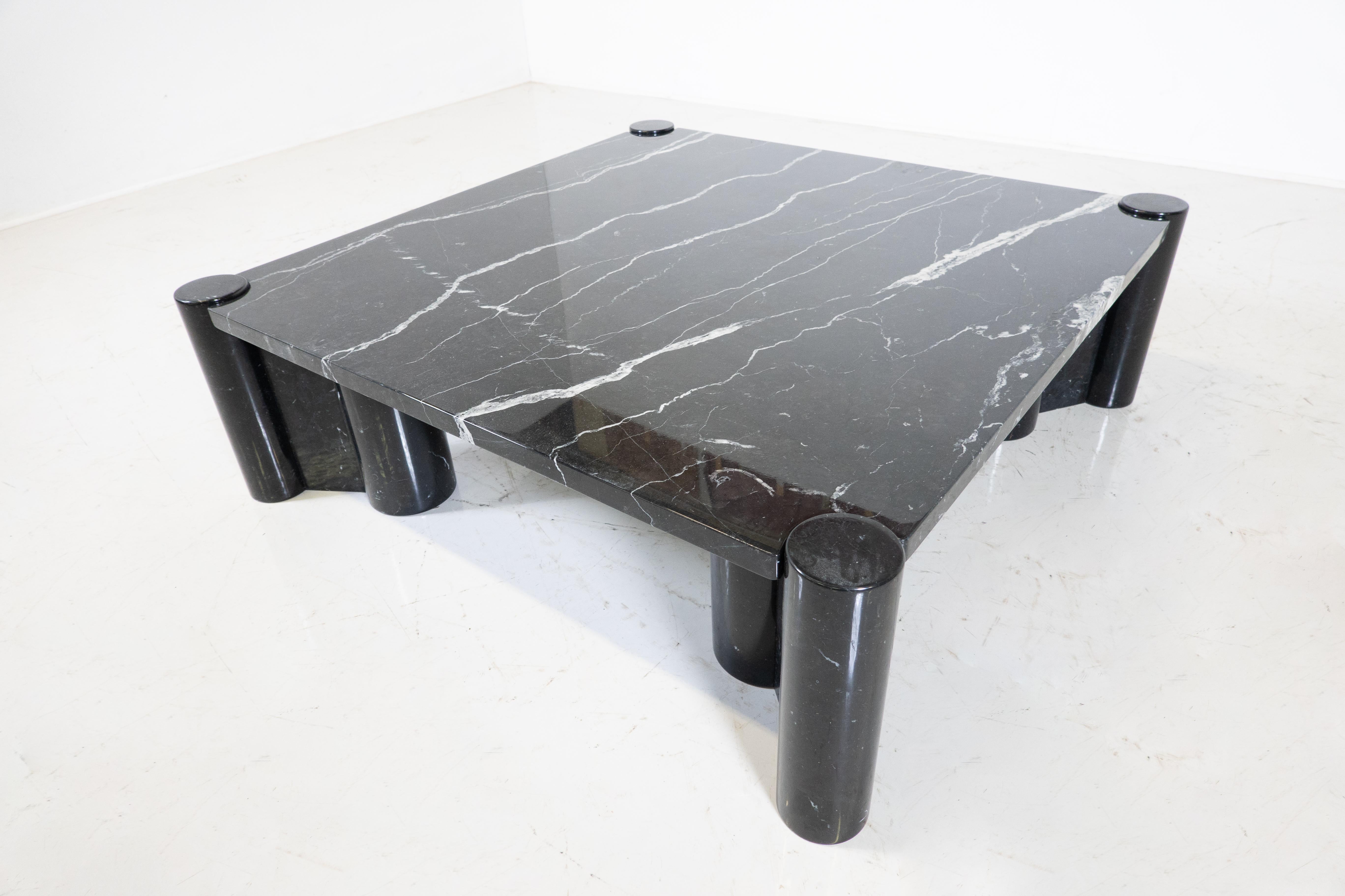 Mid-20th Century Black Marble Jumbo Coffee Table by Gae Aulenti for Knoll Inc, 1960s For Sale