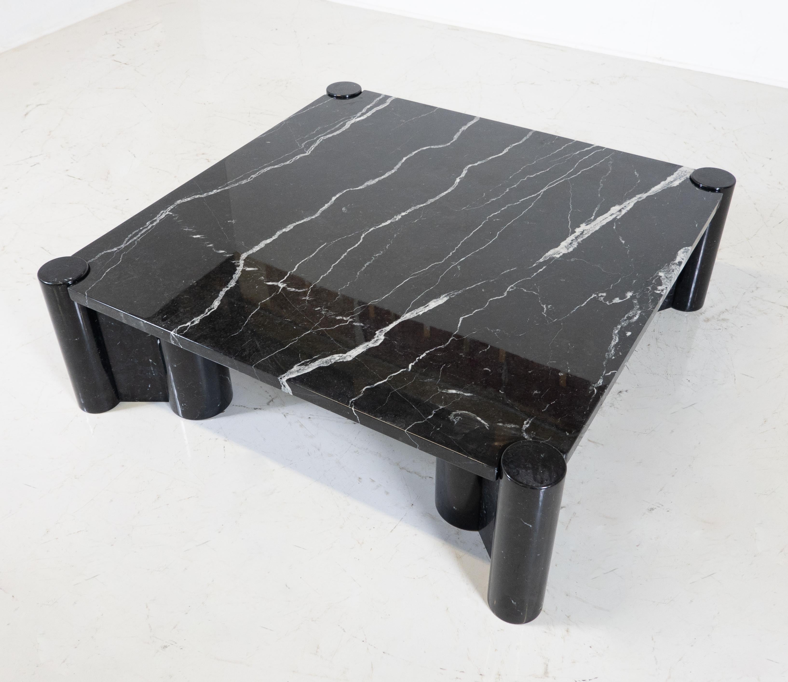Black Marble Jumbo Coffee Table by Gae Aulenti for Knoll Inc, 1960s For Sale 1