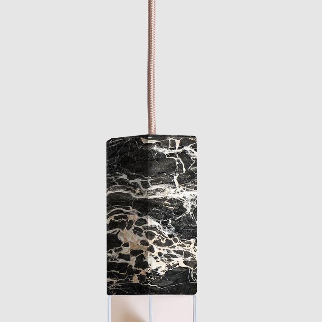 Italian Black Marble Lamp One Color Edition by Formaminima For Sale