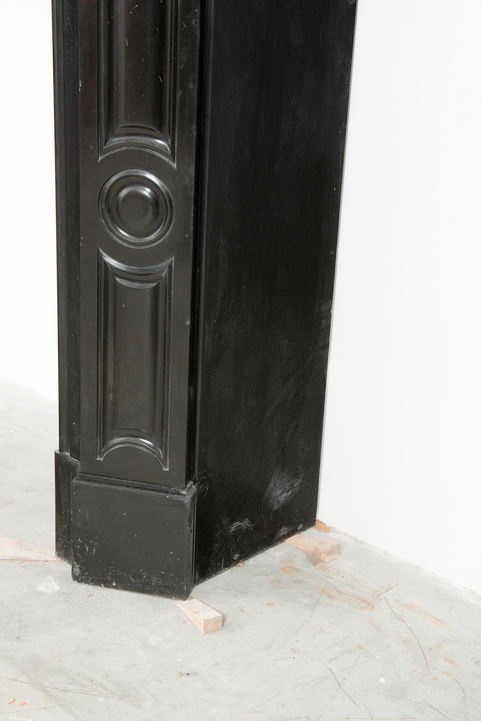 Black Marble Louis XV Fireplace Mantel For Sale 9