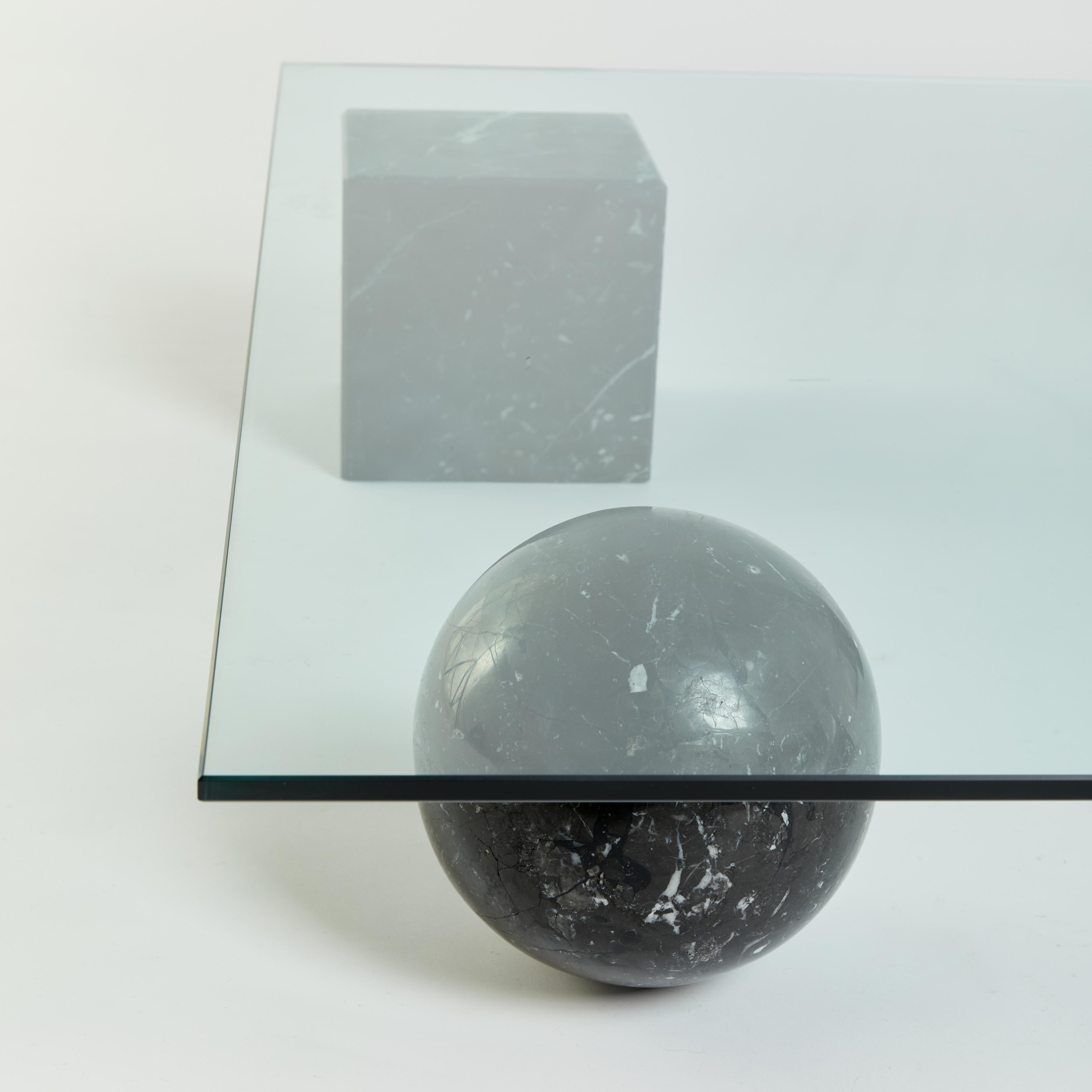 Black Marble Metafora Coffee Table by Massimo & Lella Vignelli for Casigliani 4