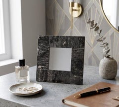 Miroir décoratif en marbre noir Luxe Artisanal Contemporary Design Gift Meddel