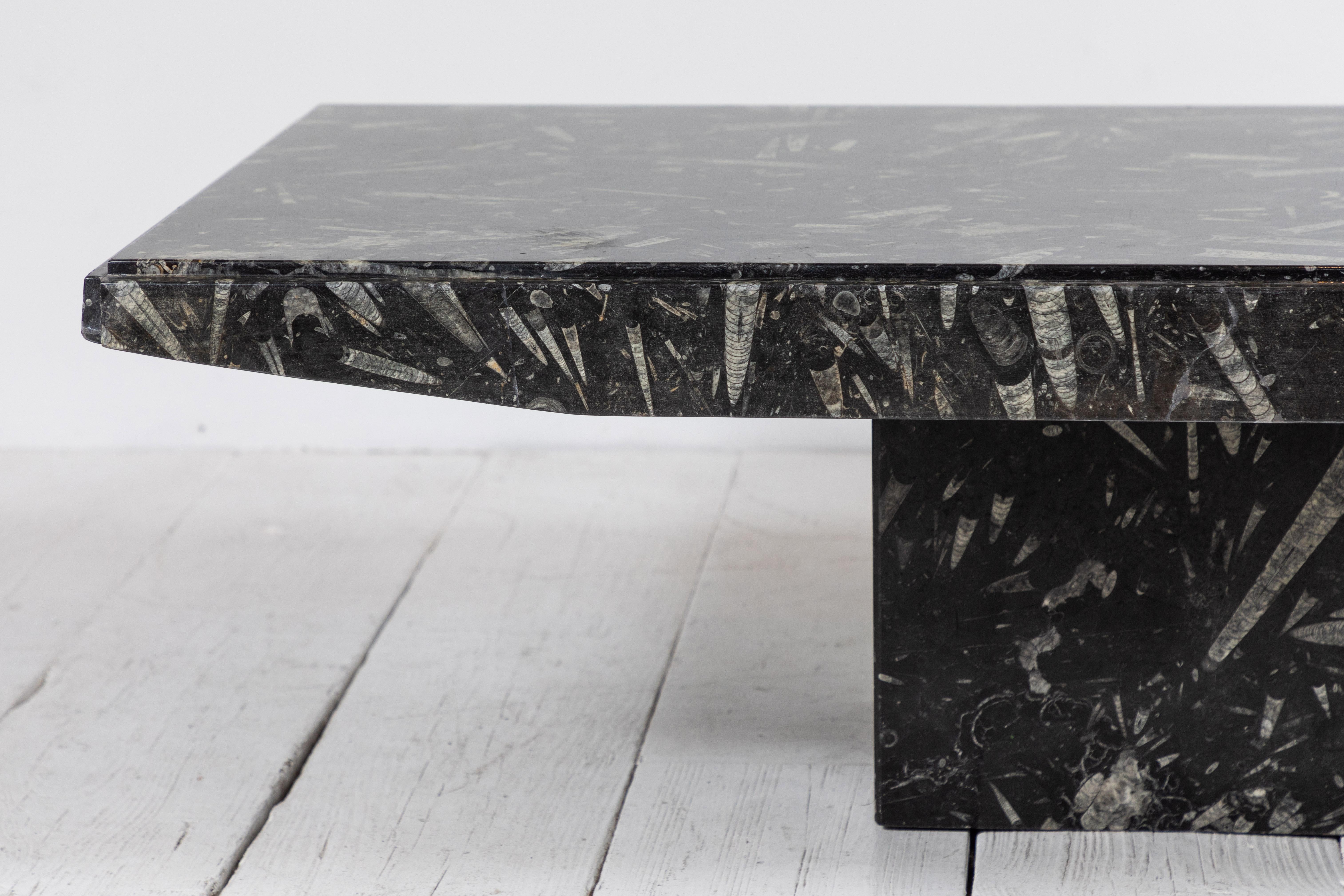 modern black marble coffee table