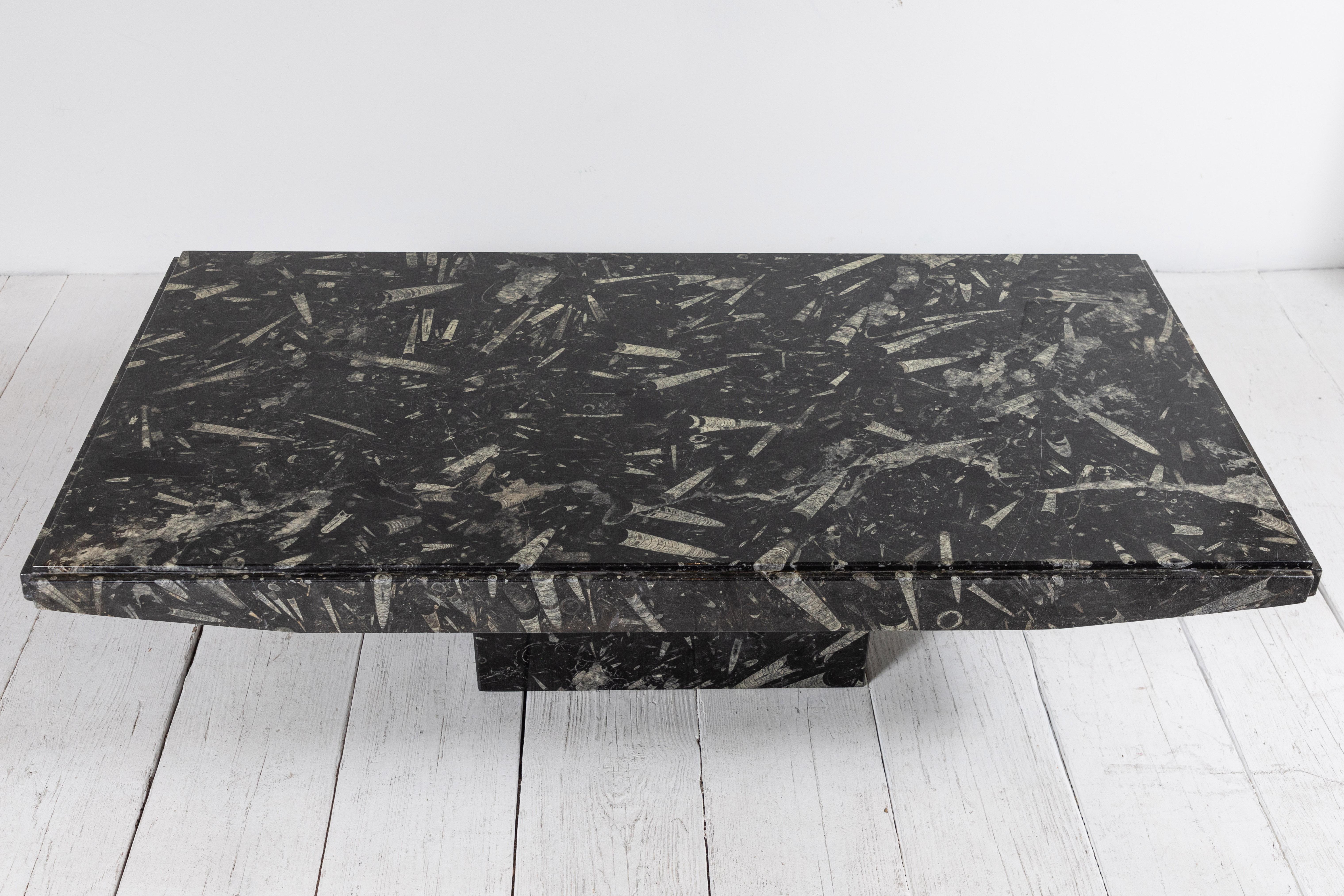 vintage black marble coffee table