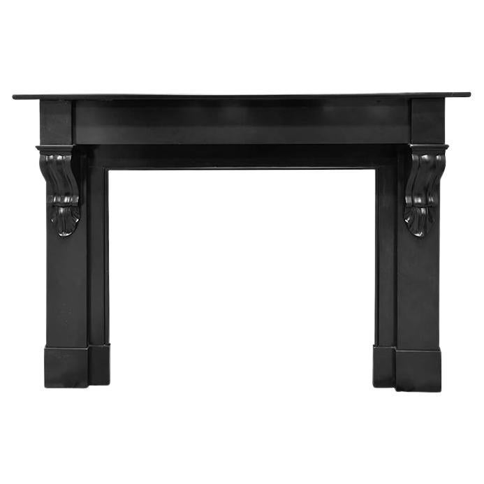 Black marble Modion fireplace mantel 19th Century For Sale