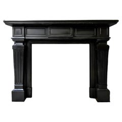Black marble Noir de Mazy fireplace from the 19th Century