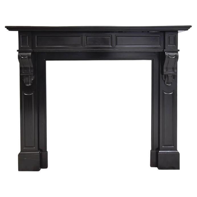 Black marble Noir de Mazy fireplace mantel 19th Century