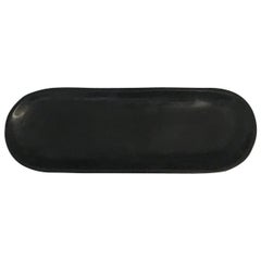 Black Marble Oval Tray, Italy, Contemporary