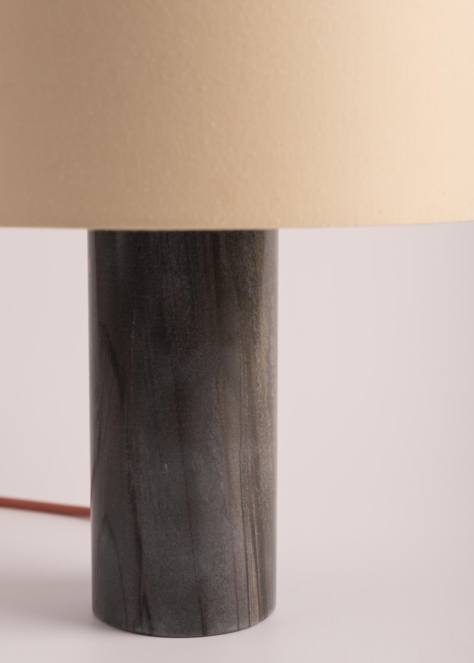 Spanish Black Marble Pipito Table Lamp by Simone & Marcel For Sale