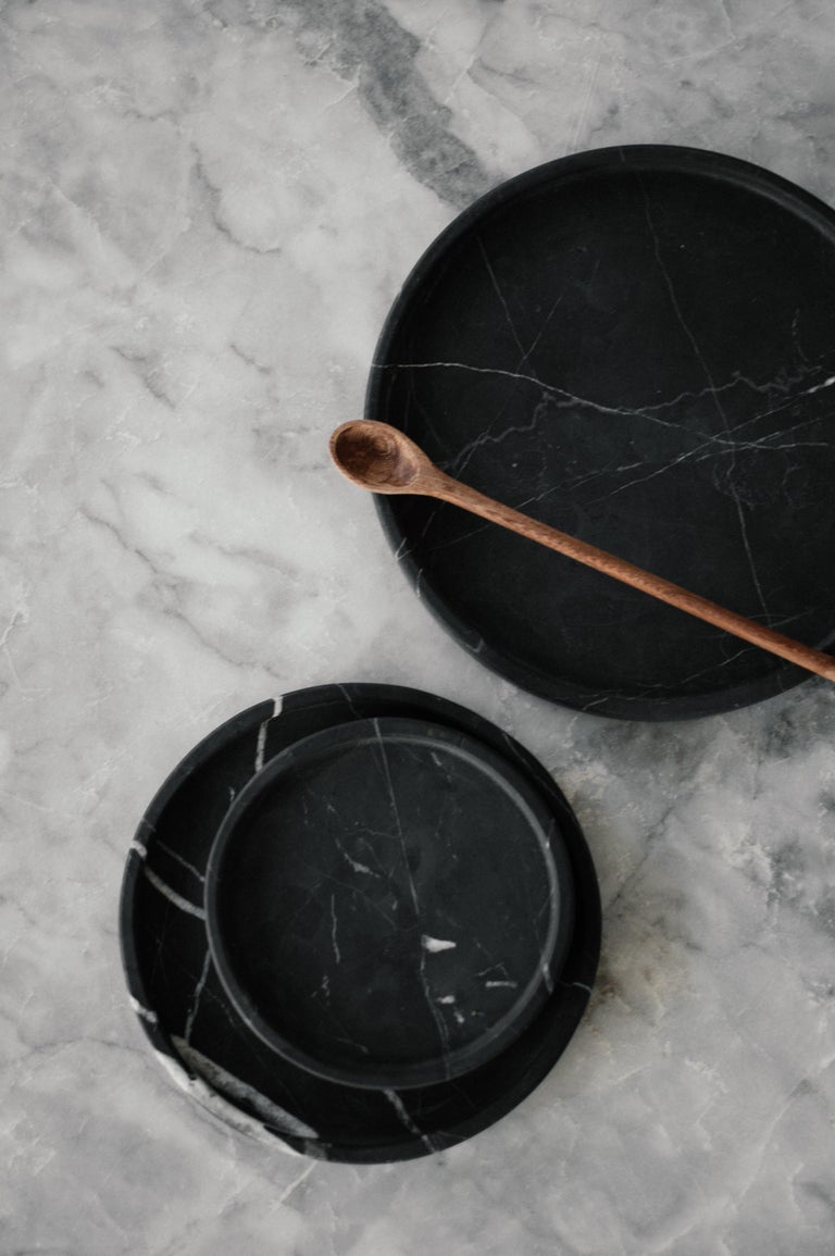 Black Marble Plates Set For Sale at 1stDibs black marble dish set