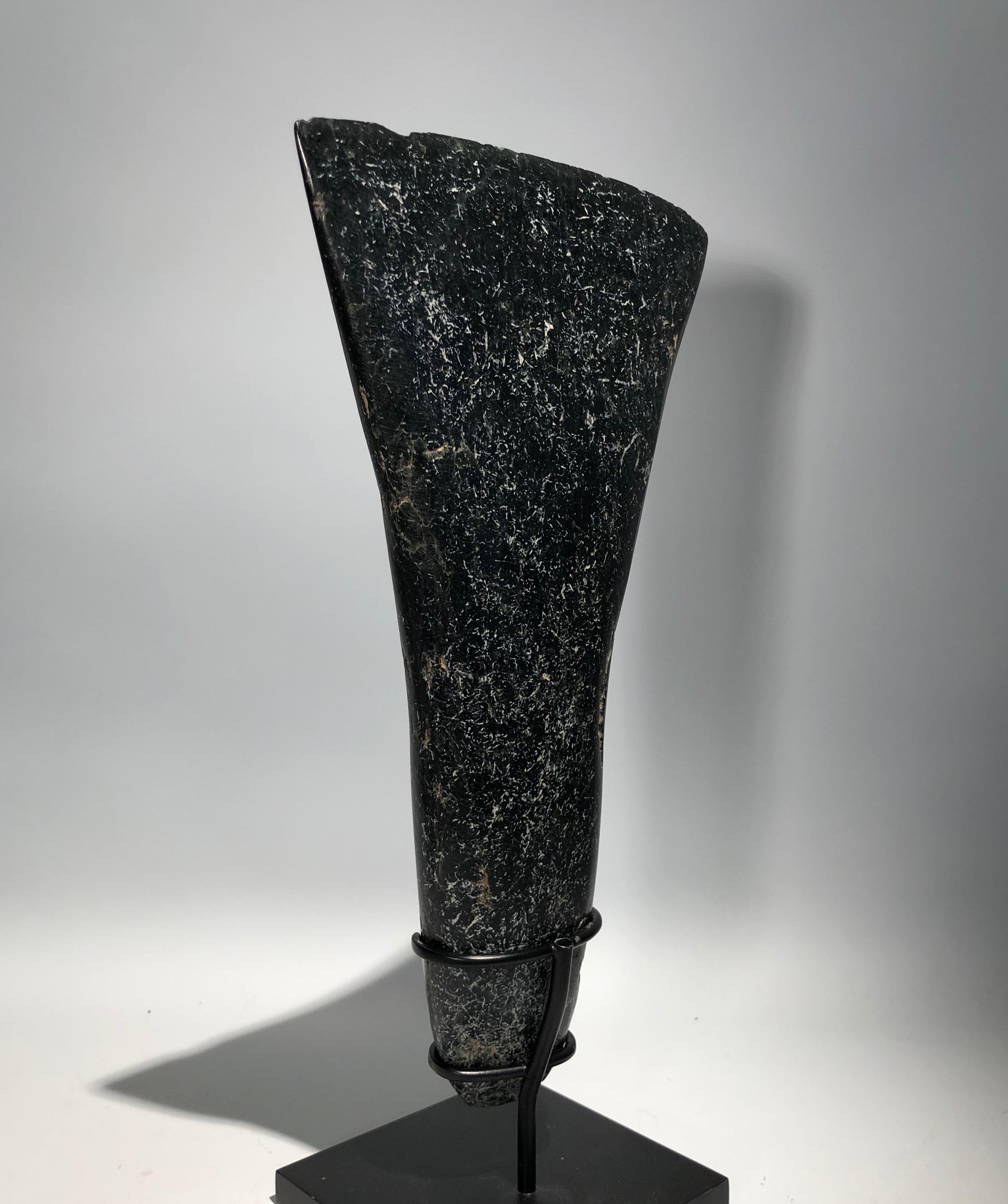 Russian Black Marble Prehistoric Western Asiatic Ceremonial Axe For Sale