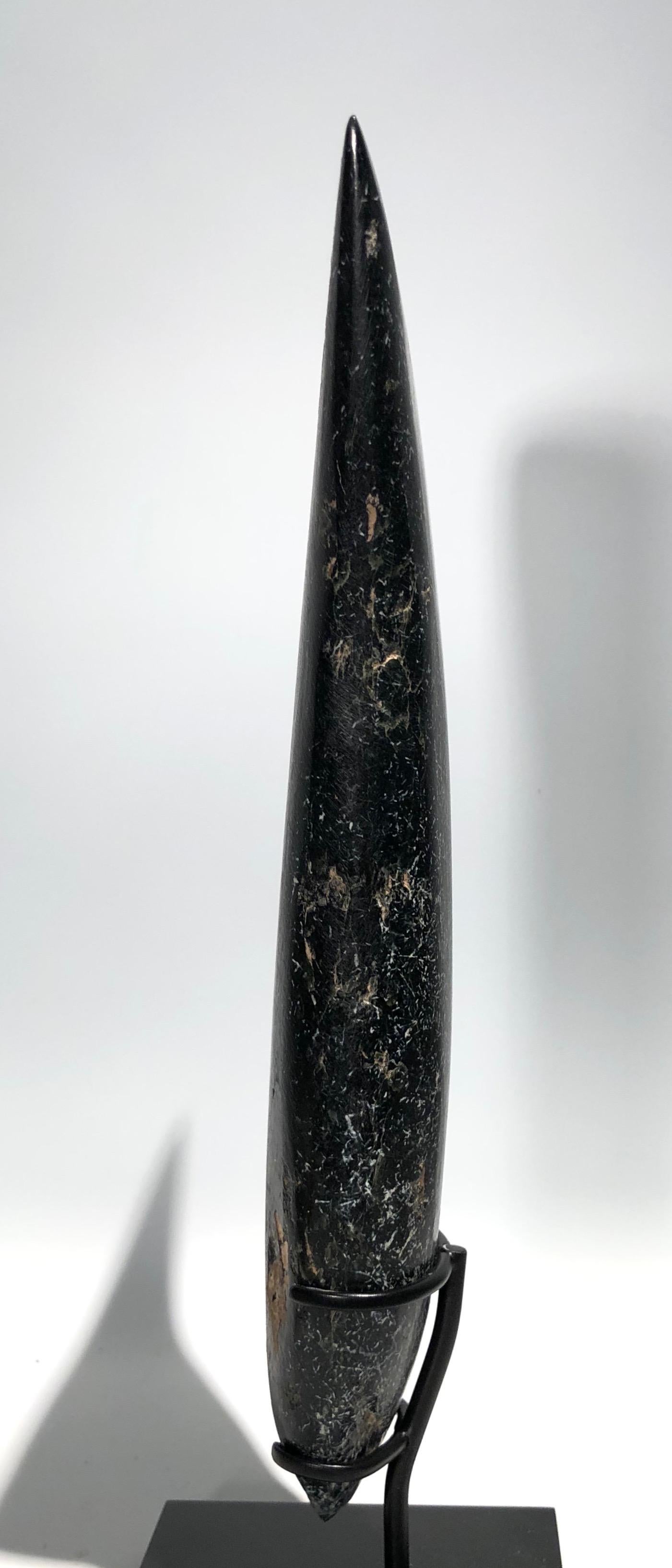 18th Century and Earlier Black Marble Prehistoric Western Asiatic Ceremonial Axe For Sale