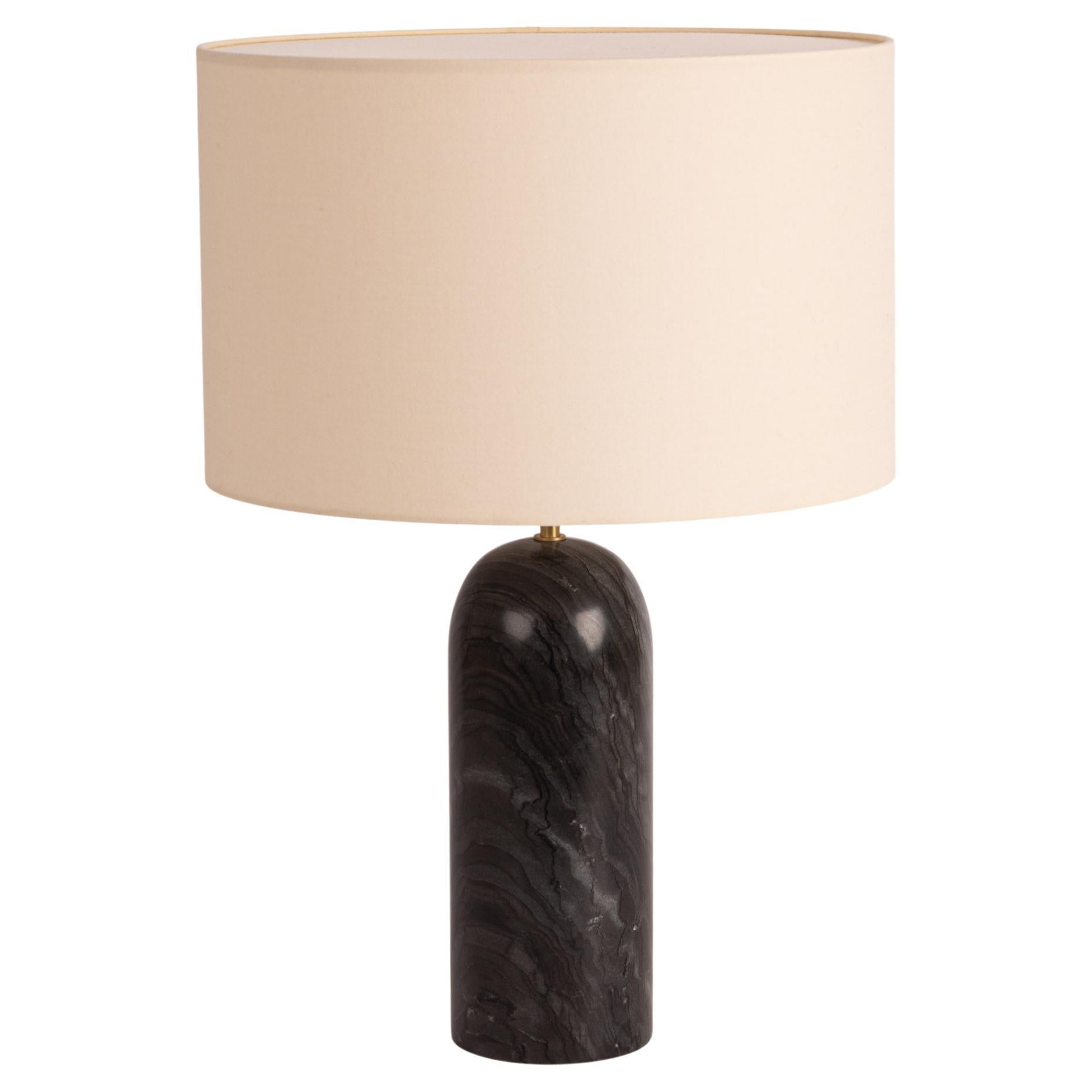 Black Marble Pura Table Lamp by Simone & Marcel For Sale