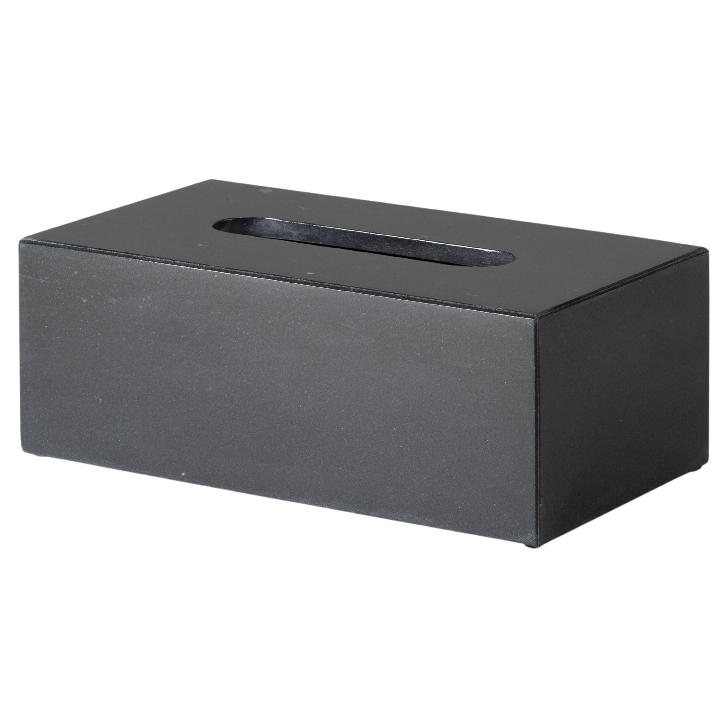 Black Marble Rectangular Tissue Box